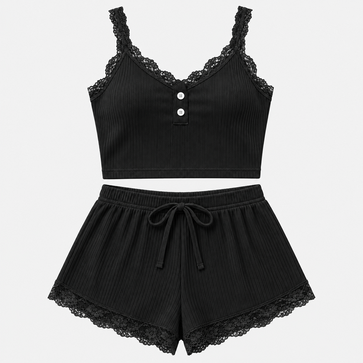 Conjunto Mimo de morley con encaje · Top y short