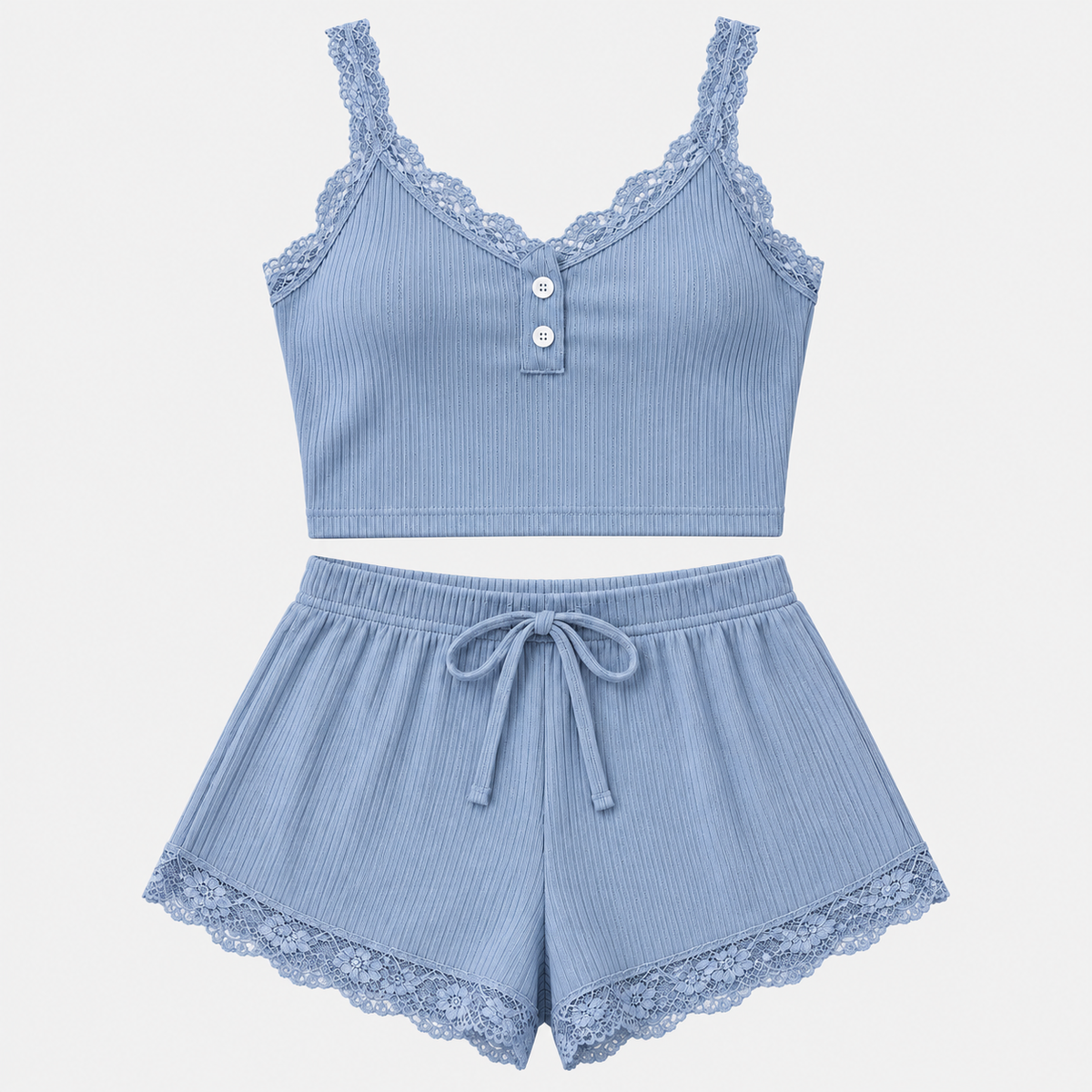 Conjunto Mimo de morley con encaje · Top y short